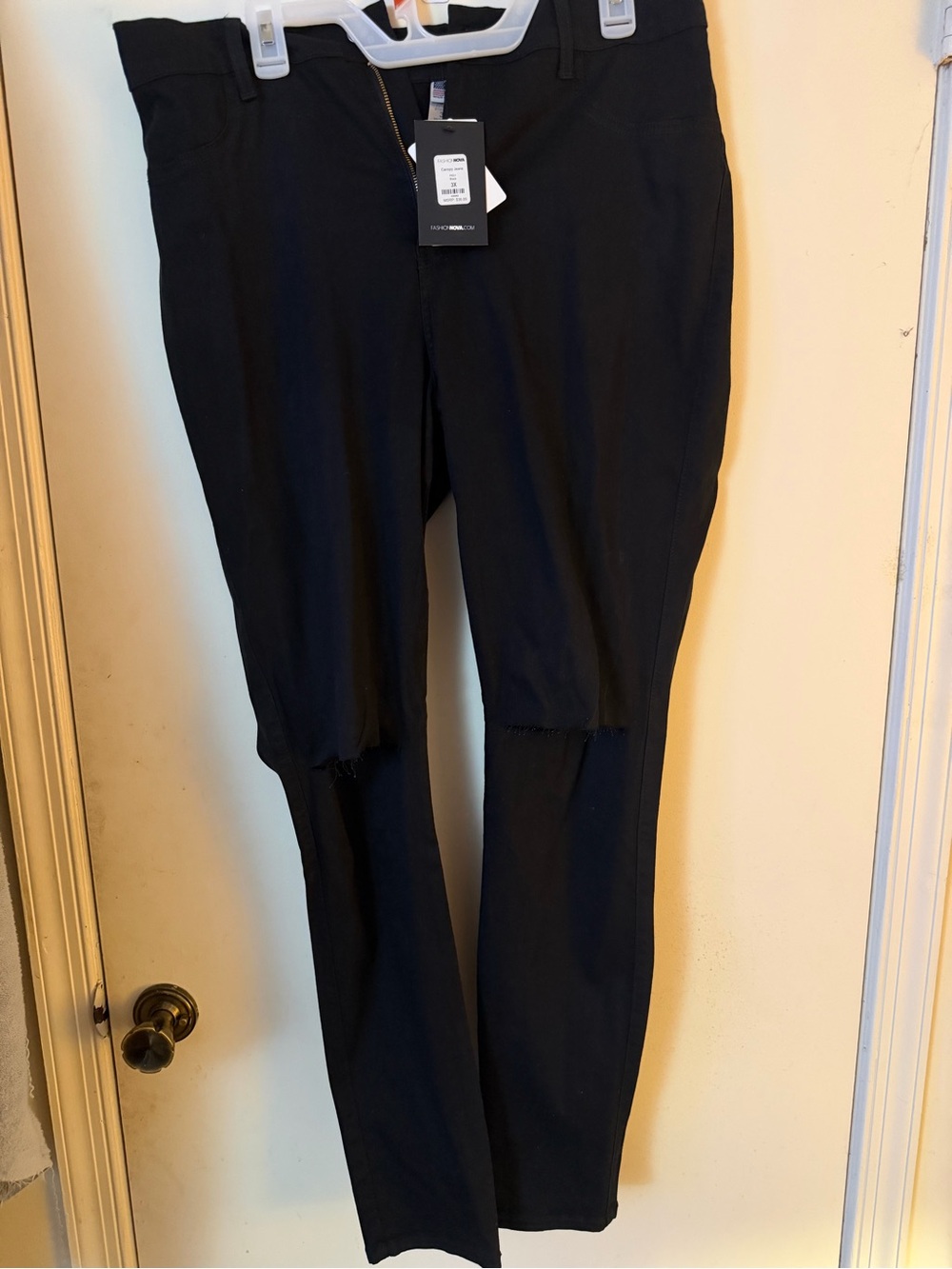Fashion Nova Men's Black Stretch Straight Pants